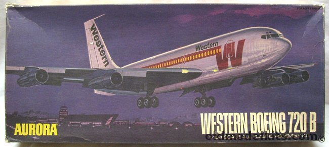 Aurora 1/104 Boeing 720 Western Airlines, 388 plastic model kit